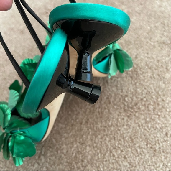RARE Marco De Vincenzo Green Slingback Sandals - Picture 9 of 15